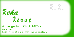 reka kirst business card